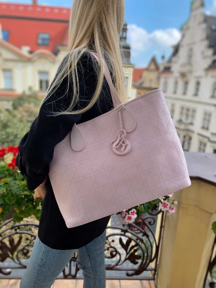 Dior New Panarea Medium Cannage Tote Rosato www.luxurybags