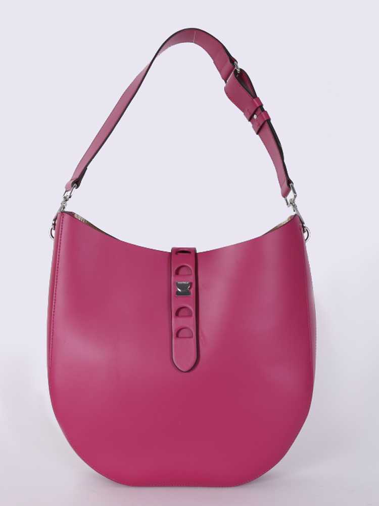 Coccinelle Pink Leather Bagatelle Hobo Bag at FORZIERI