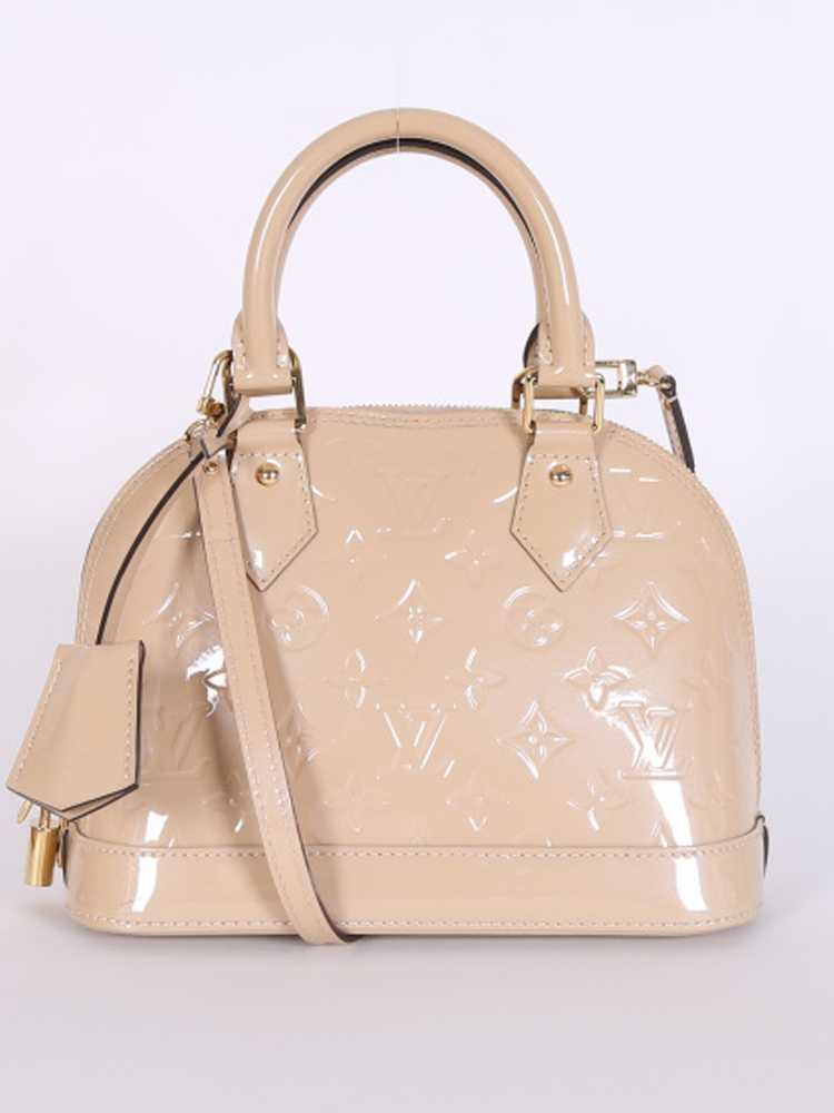 Louis Vuitton - Authenticated Alma Bb Handbag - Patent Leather Beige Plain for Women, Never Worn