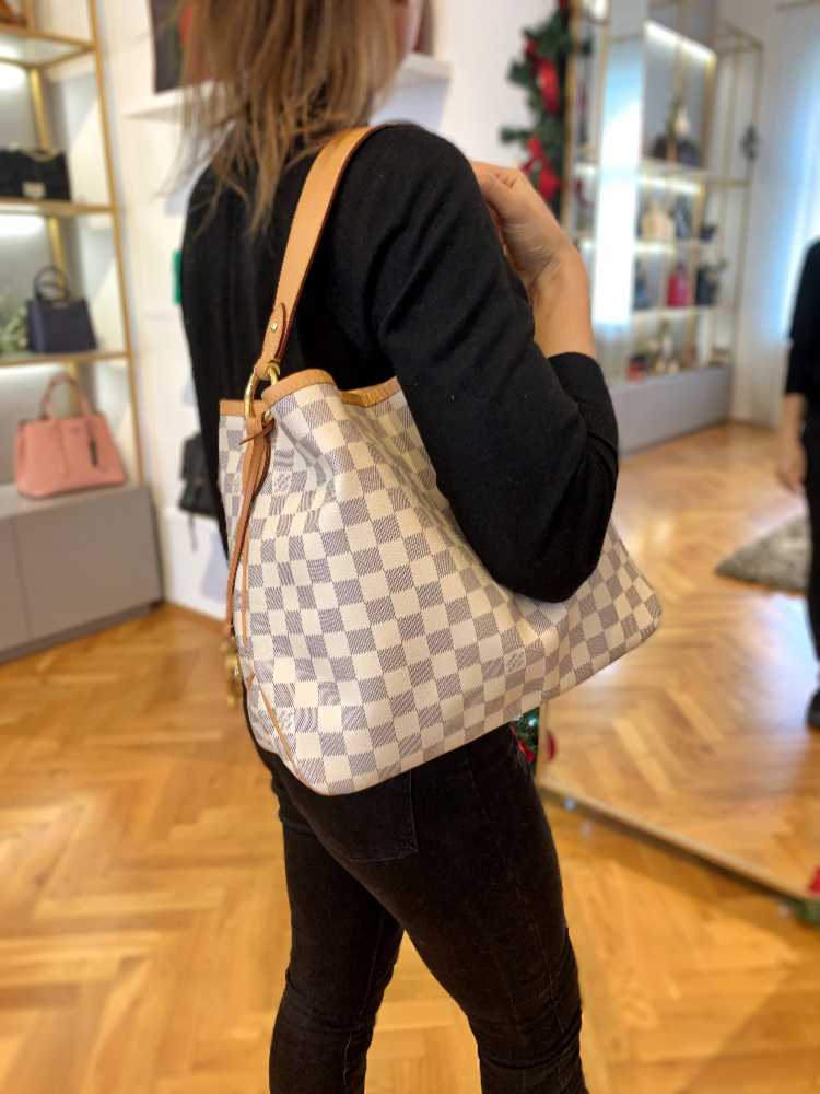 Louis Vuitton Damier Azur Delightful MM - White Shoulder Bags
