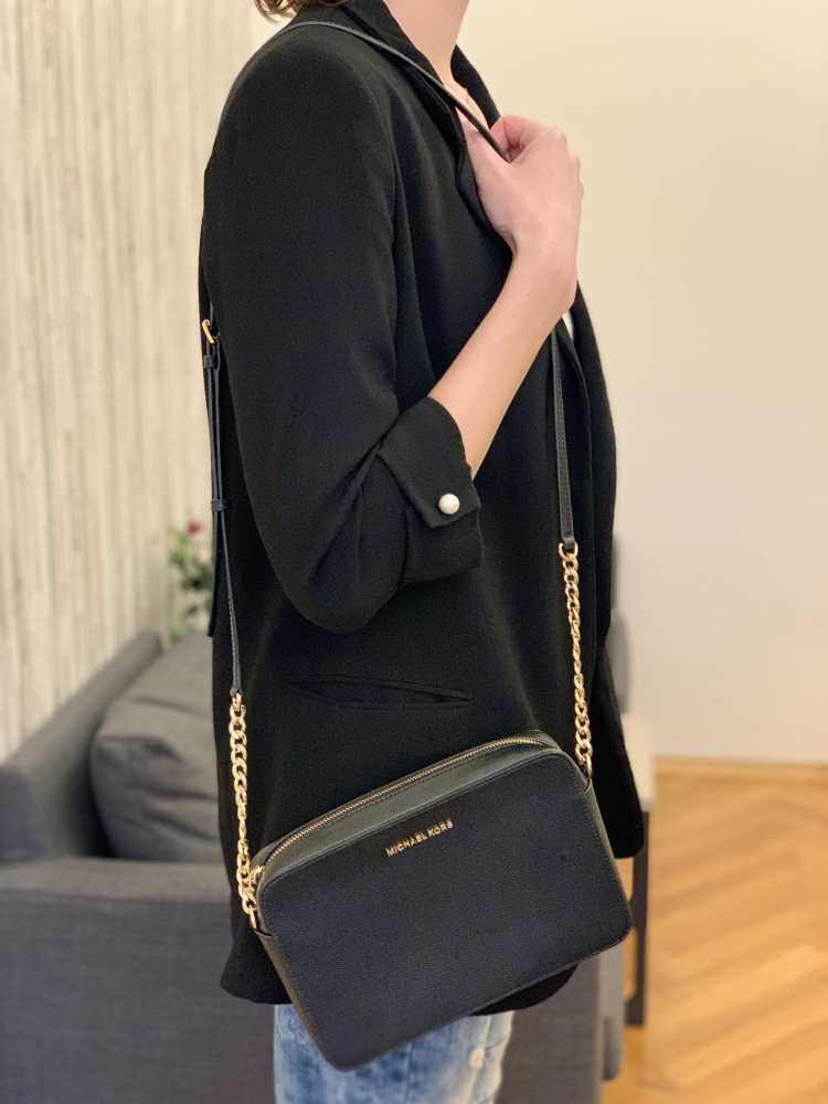 Michael kors black jet set sale