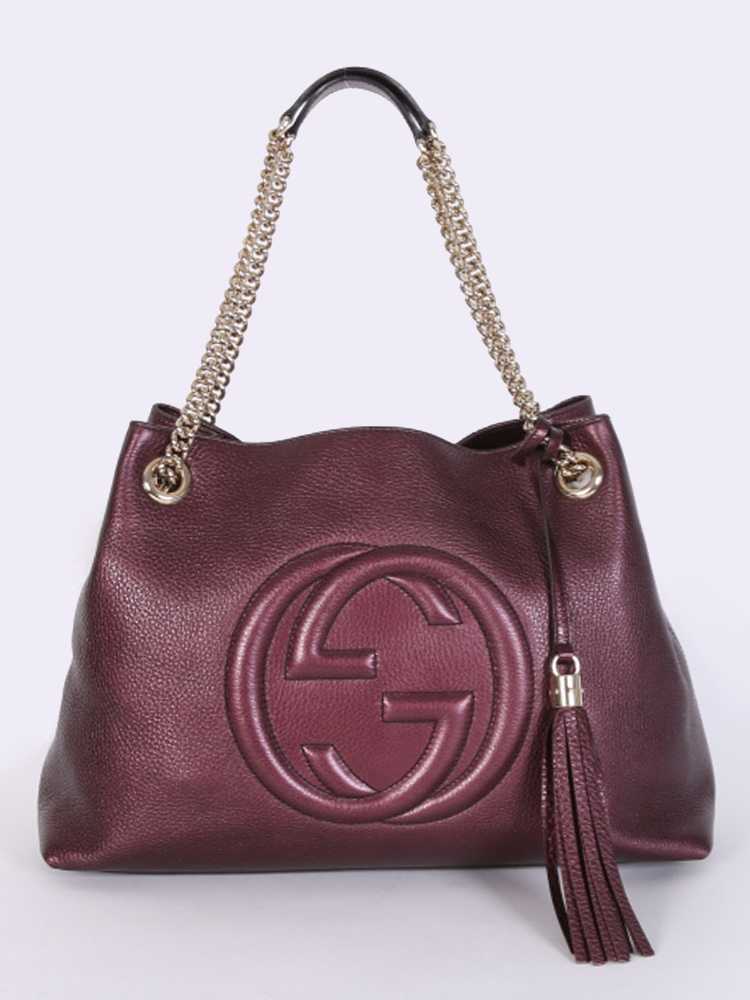 Gucci soho chain strap shoulder bag leather medium sale