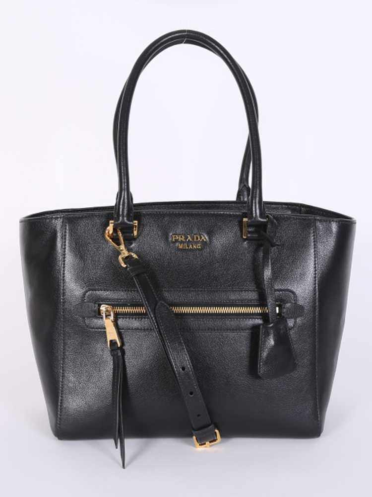 Prada glace calf tote sale