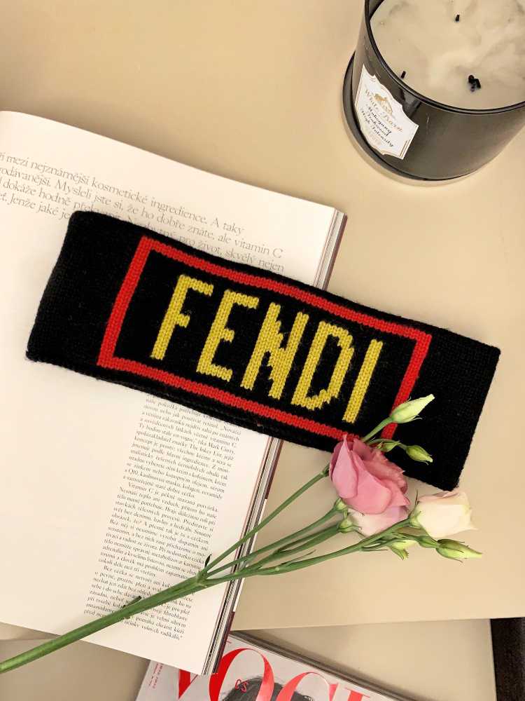 Black fendi headband on sale