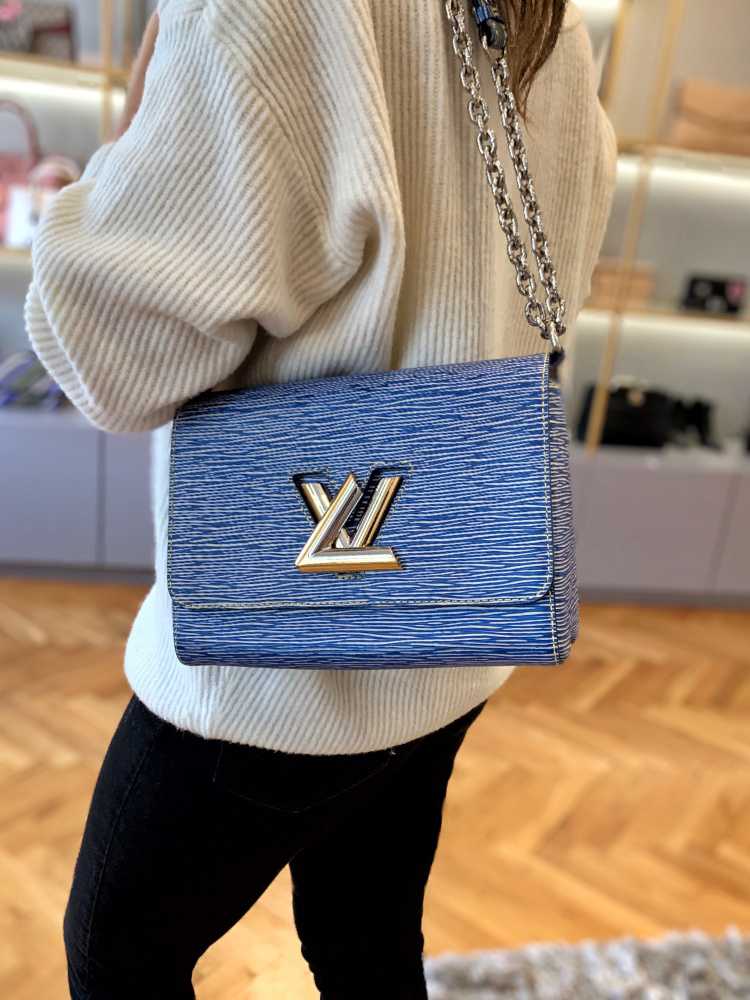 Louis Vuitton Twist MM Epi Leather Denim www.luxurybags