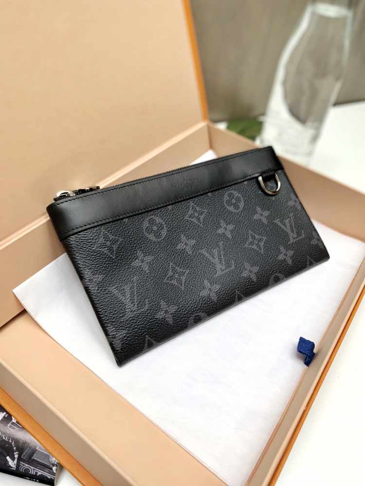 Louis Vuitton Discovery Pochette Monogram Eclipse PM Black in Coated  Canvas/Leather with Silver-tone - GB