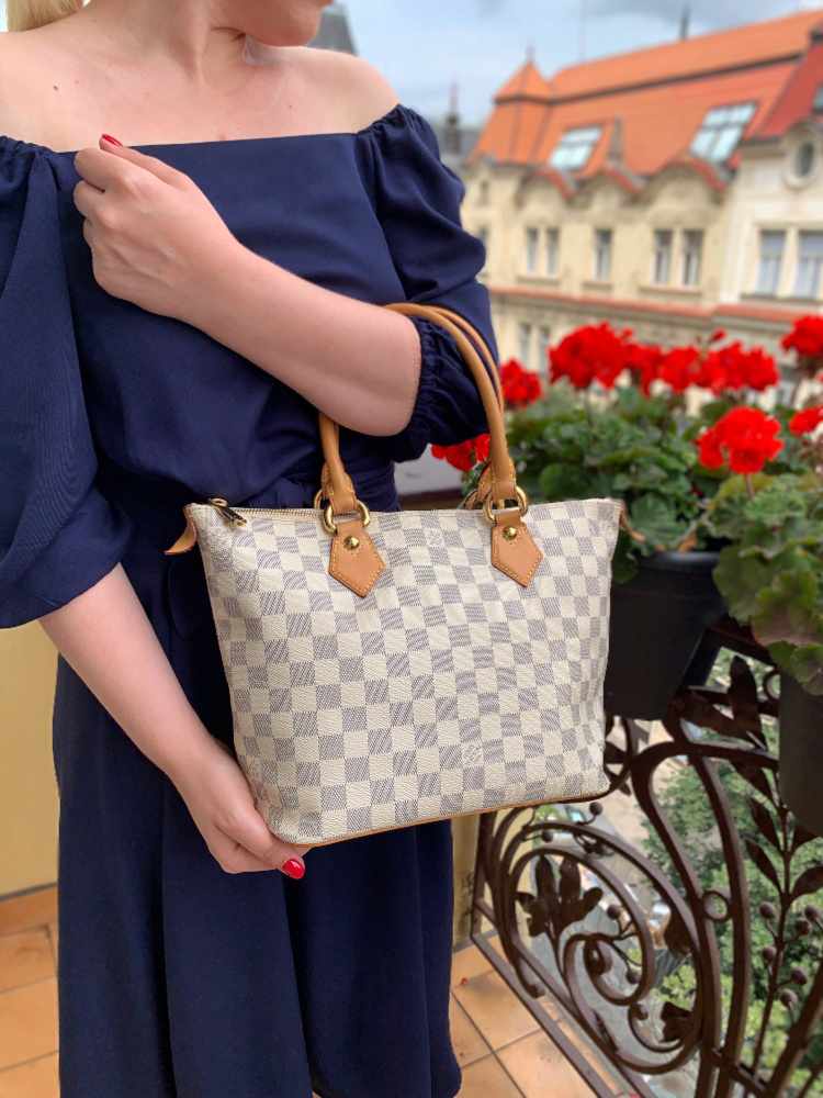 Louis Vuitton Saleya Tote Bag Damier Azur - THE PURSE AFFAIR