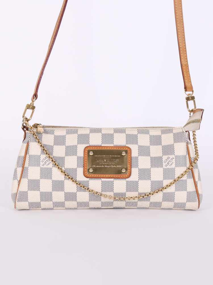 LOUIS VUITTON Damier Azur Eva Clutch Crossbody Bag