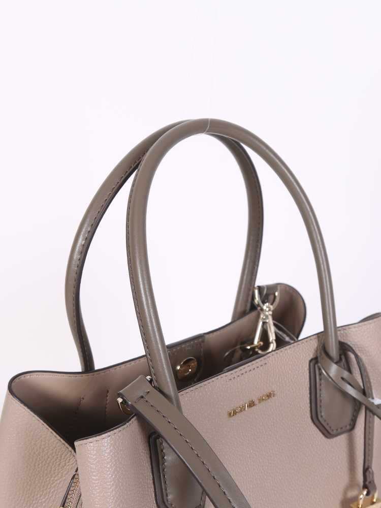 Michael Kors Truffle & Mushroom Color-Block Alessa Pebbled Leather Satchel, Best Price and Reviews