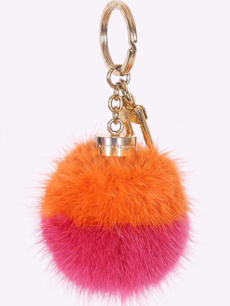 Louis Vuitton Fluo Bubble Bb Bag Charm & Key Holder In Orange