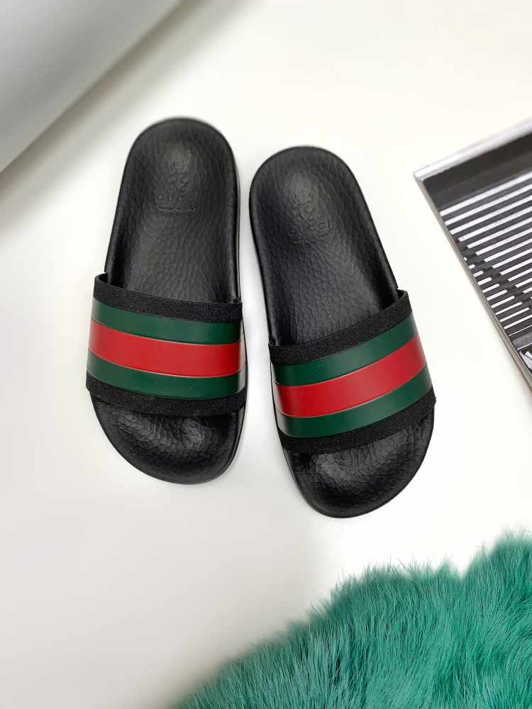 Black red and green gucci slides online