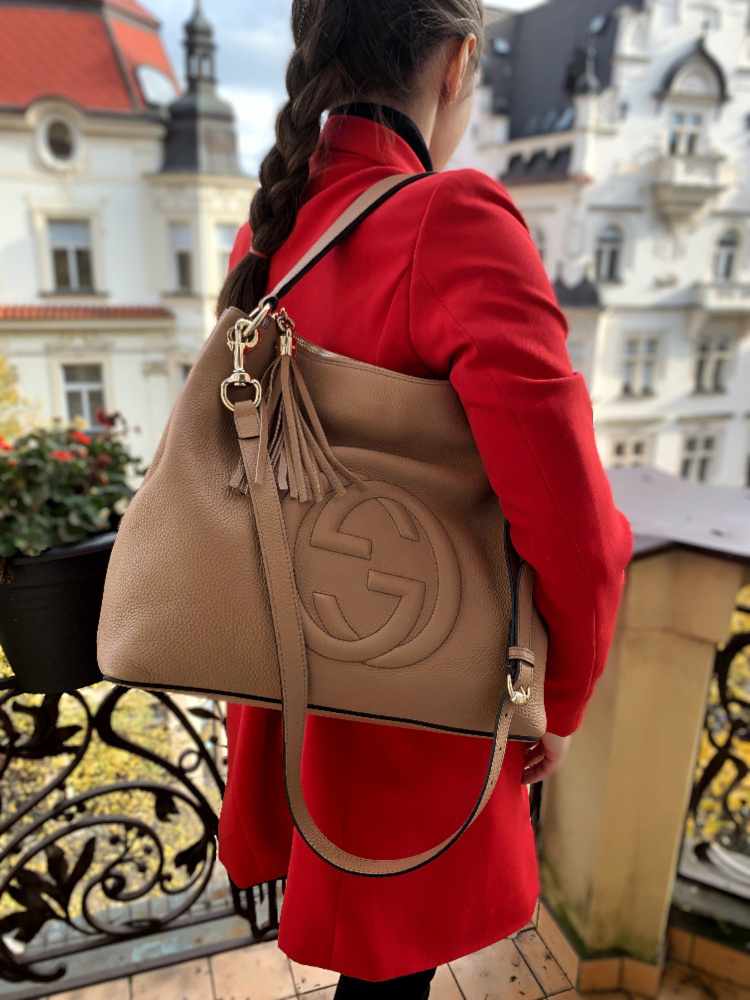 Gucci tan soho bag sale