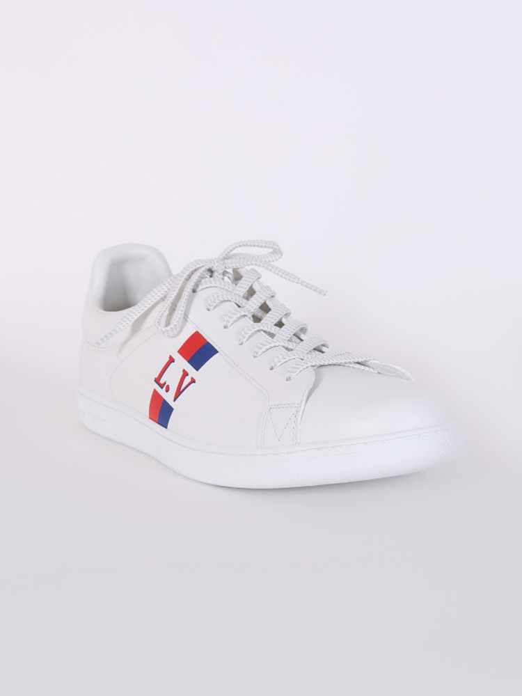 Louis Vuitton White/Blue Leather Luxembourg Sneakers Mens Size 9