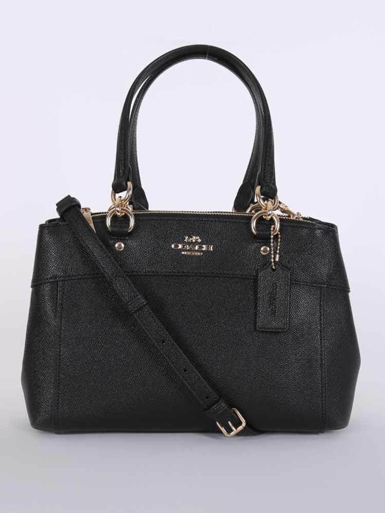 Coach Brooke Mini Crossgrain Carryall Satchel Black www.luxurybags