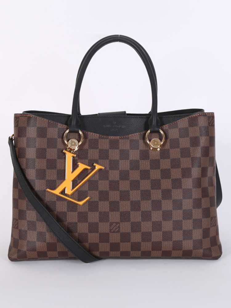 Louis Vuitton Lie de Vin Taurillon Leather & Damier Ebene Canvas LV  Riverside To, myGemma