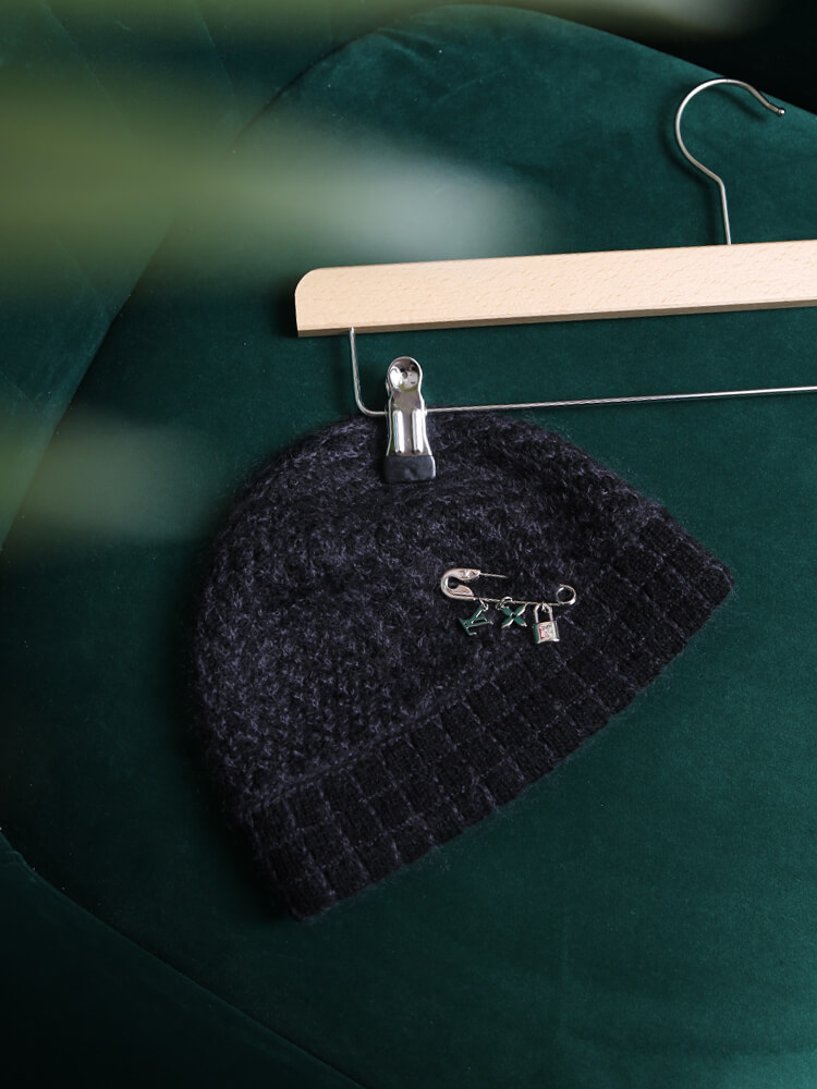 Louis Vuitton - Safety Pin Mohair & Wool Beanie Grey