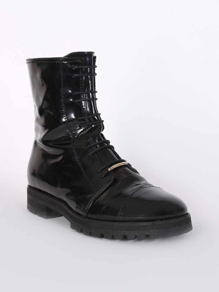 Jimmy Choo Haze Patent Combat Boots Black 39 www.luxurybags