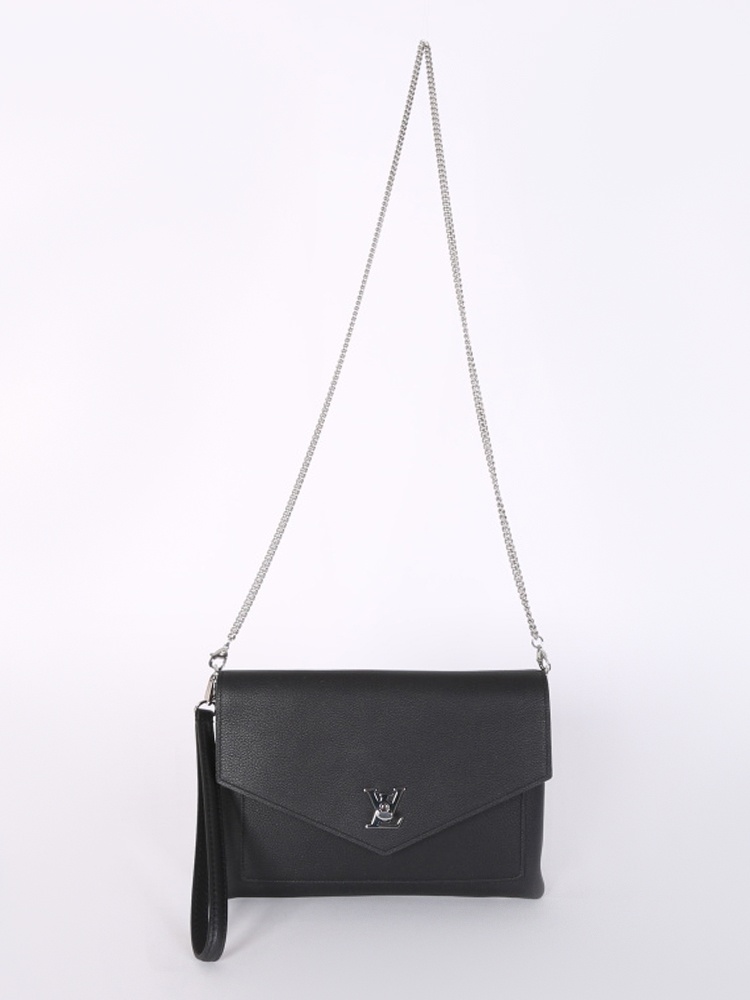 Louis Vuitton Mylockme Calfskin Chain Pochette Noir www.luxurybags