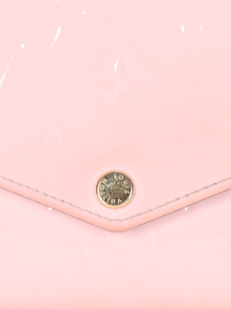 Louis Vuitton Rose Ballerine Vernis Pochette Felicie - modaselle