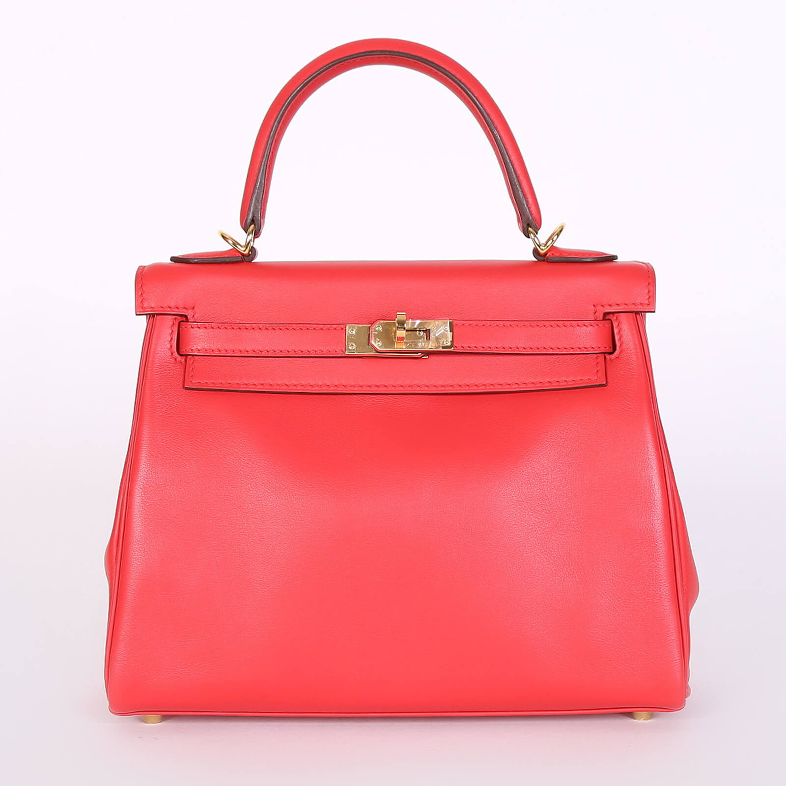 Hermes Kelly 25 Retourne Swift Rouge Tomate www.luxurybags