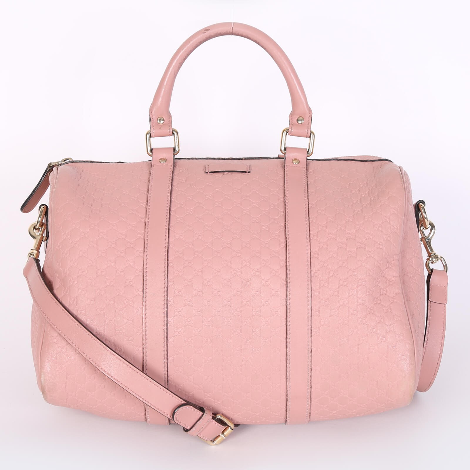 Boston leather handbag Gucci Pink in Leather - 33238214