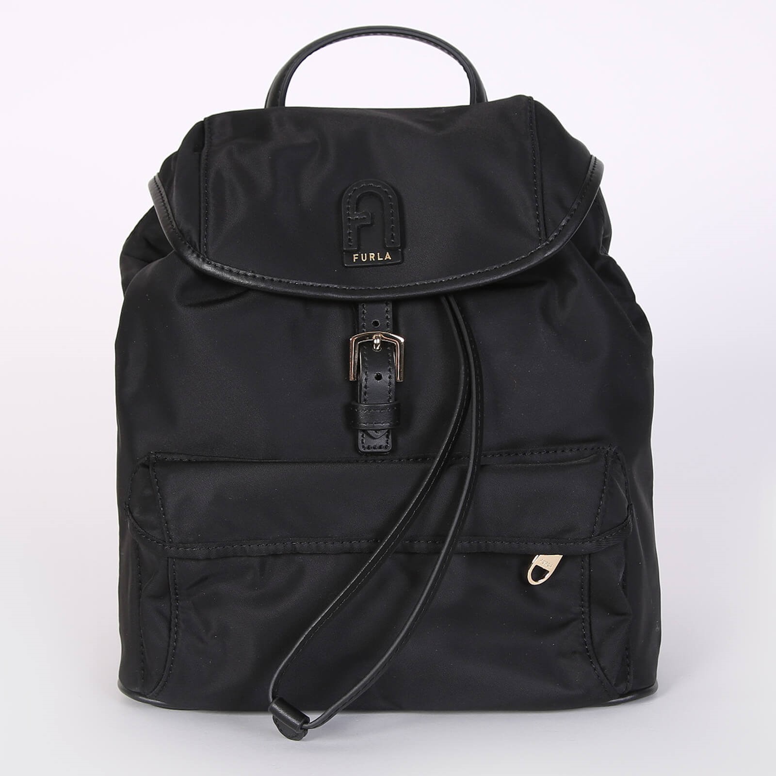 Furla - Calipso Nylon Drawstring Backpack Nero | www.luxurybags.de