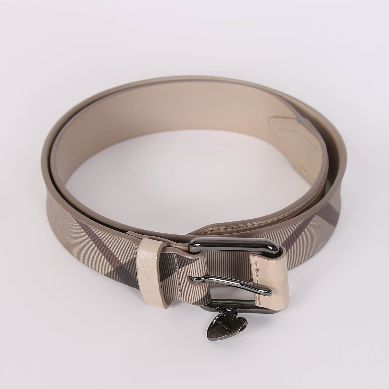 Burberry smoked check clearance belt