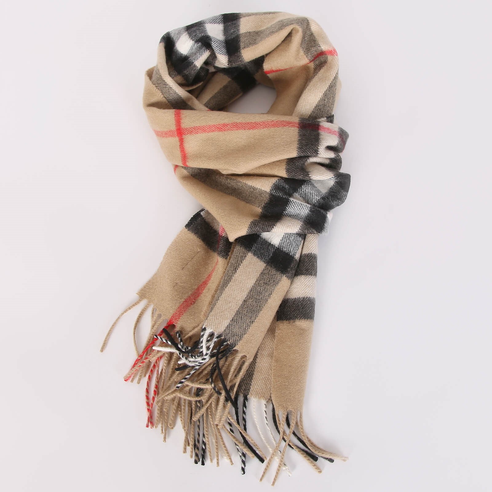 Burberry classic shops check cashmere scarf