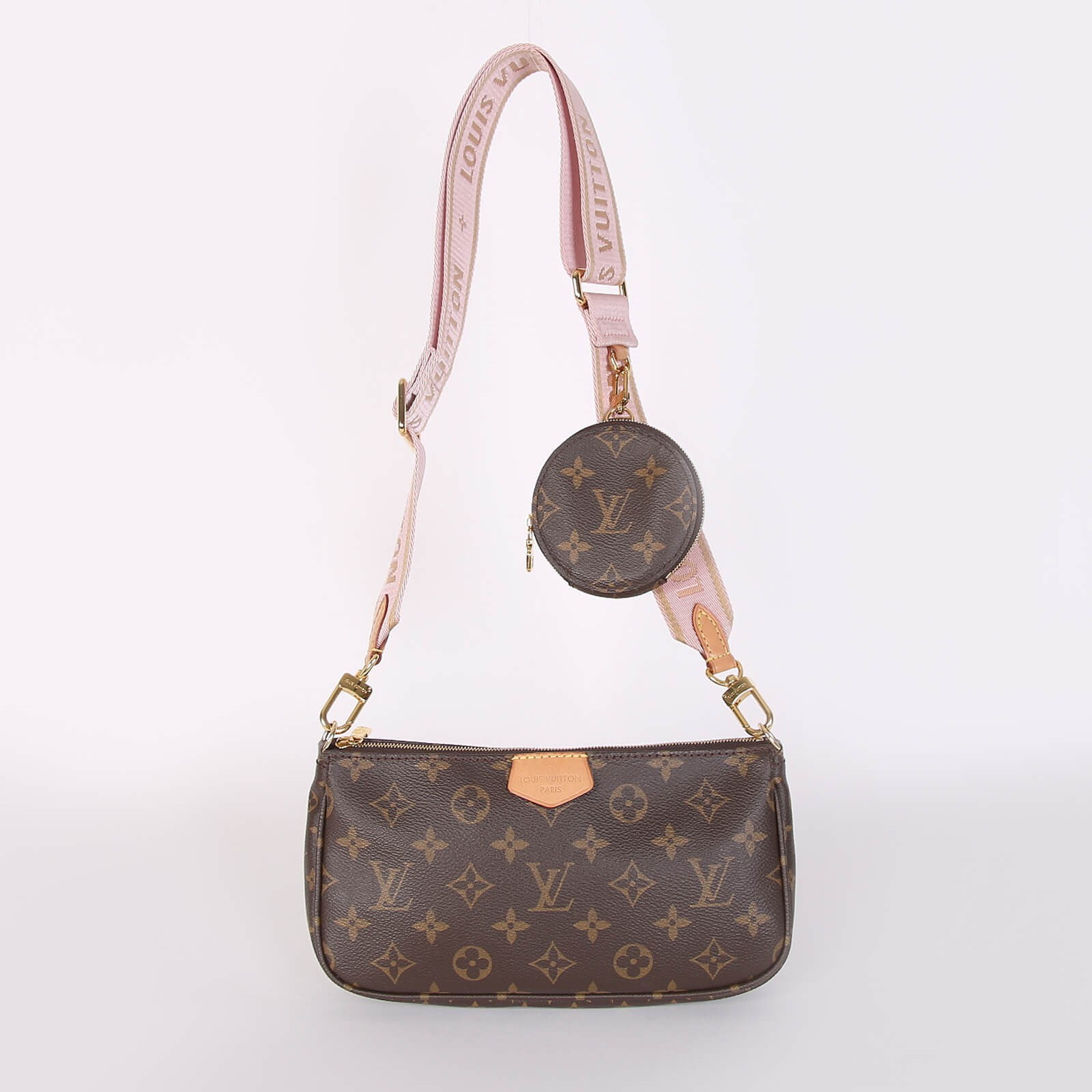 Louis Vuitton Rose Clair Monogram Canvas Multi Pochette Accessoires, myGemma