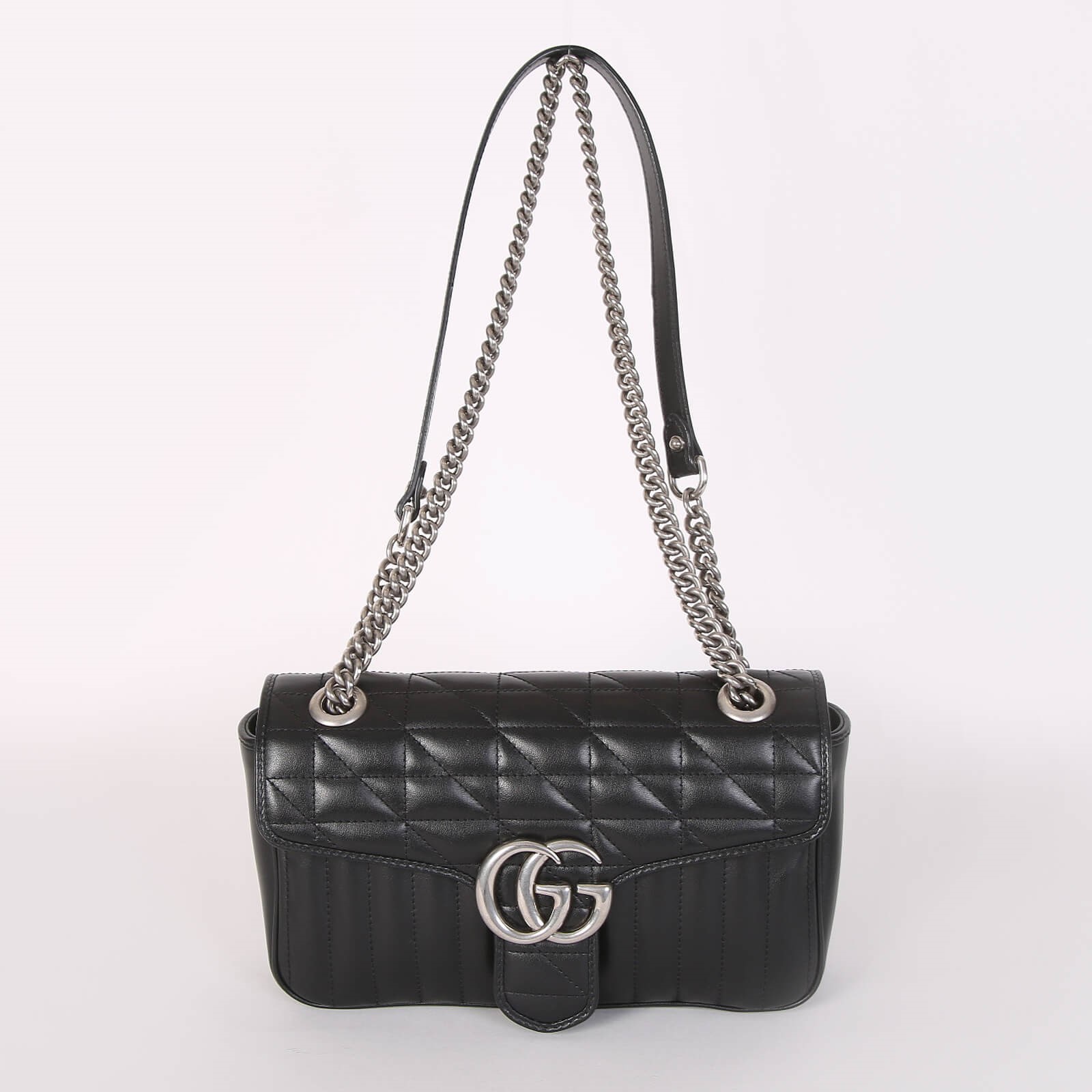 Gucci GG Marmont Small Aria Collection Shoulder Bag Nero www.luxurybags