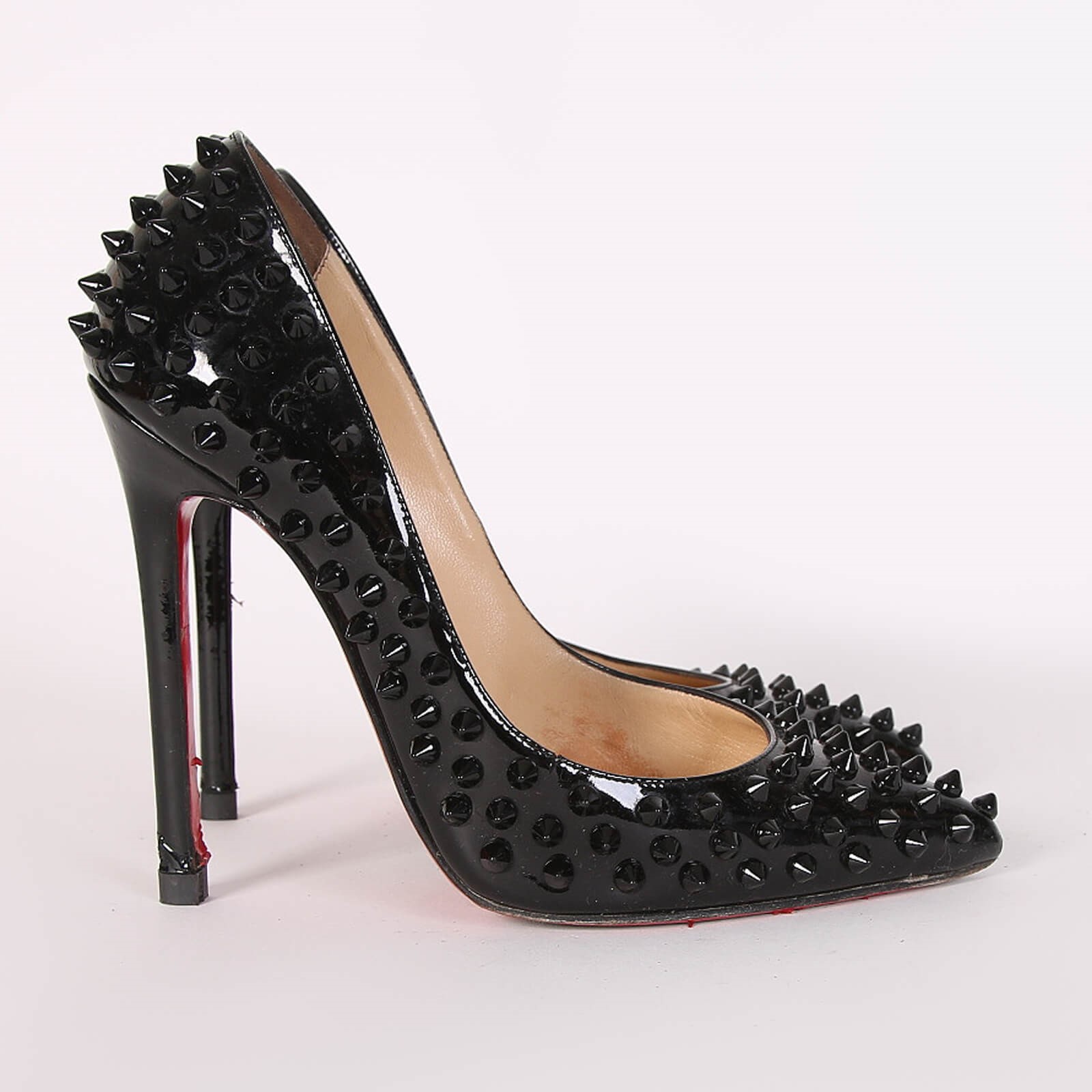 Black studded louboutin heels online