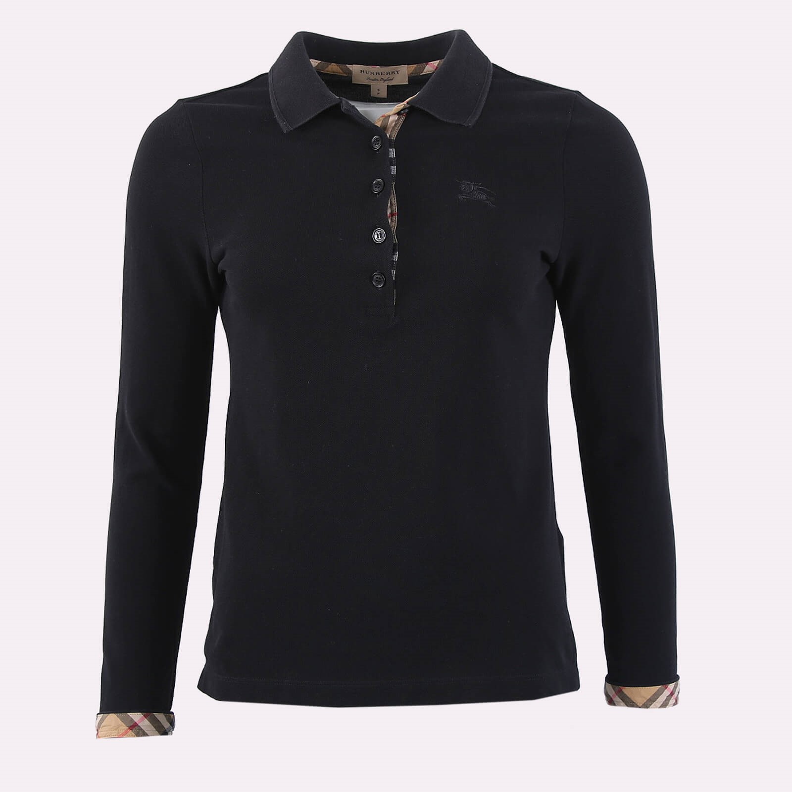 Black long sleeve burberry shirt on sale