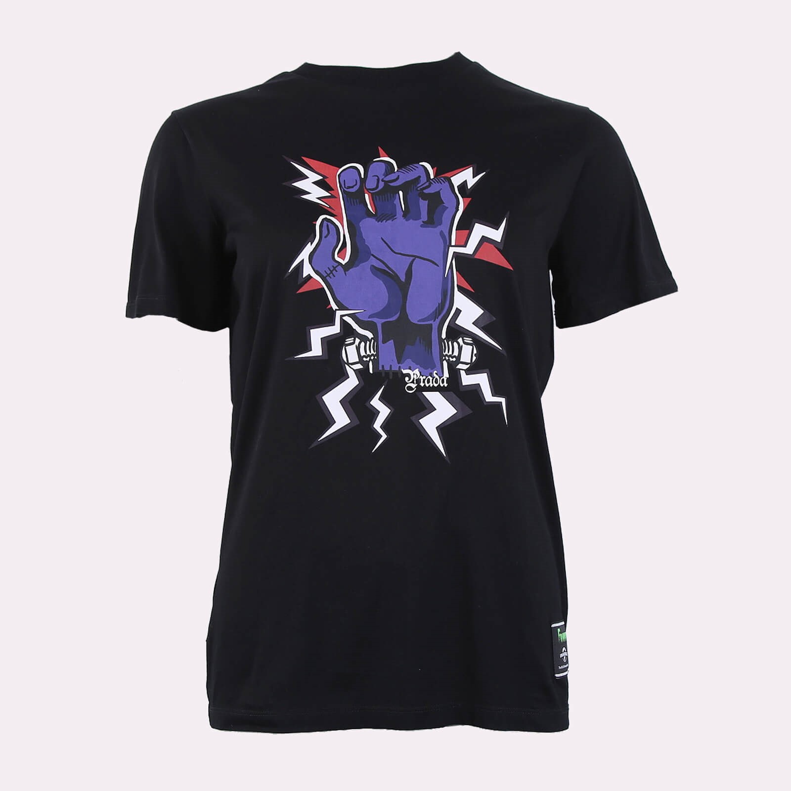 Prada Frankenstein Hand Flashes Cotton T Shirt Black S www.luxurybags