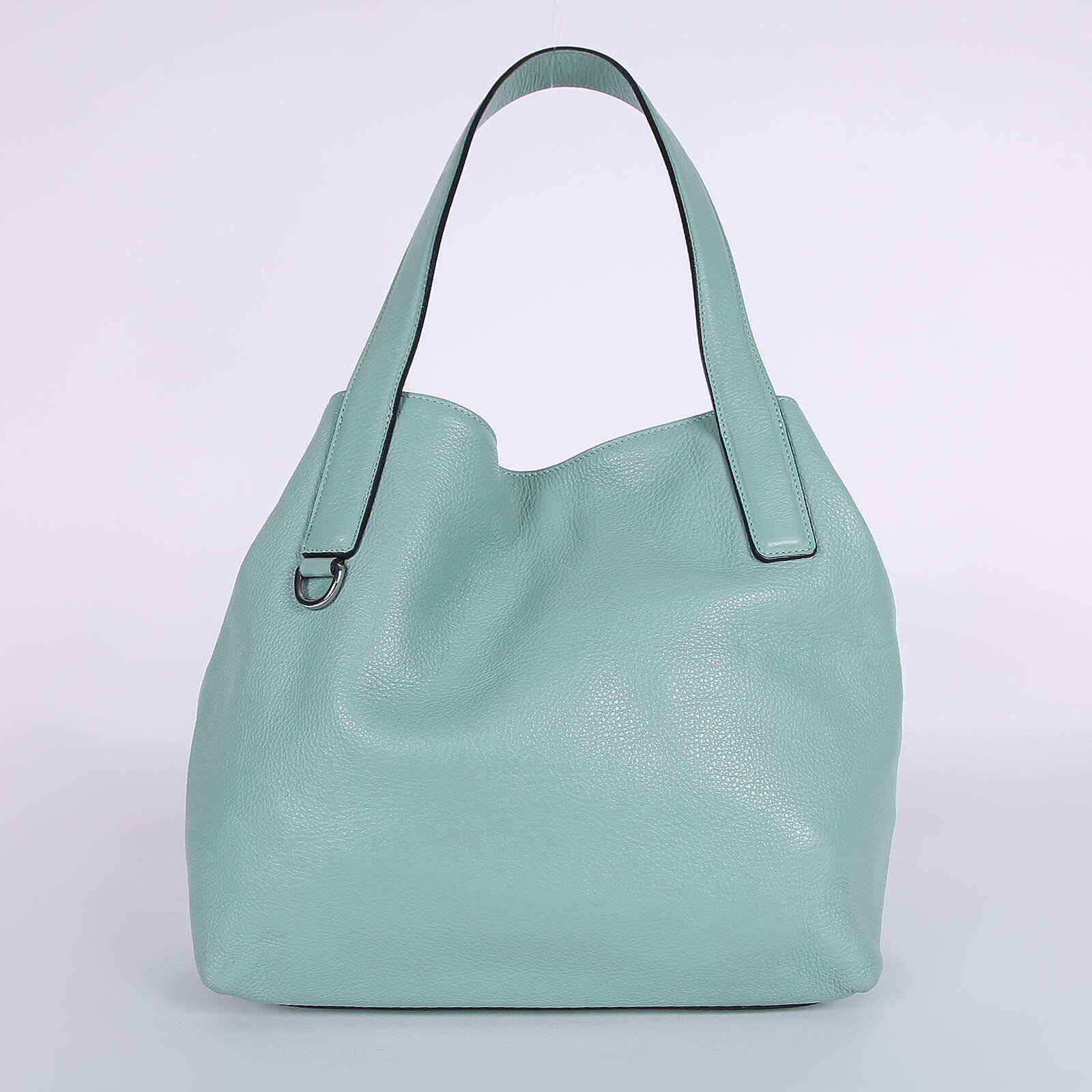 Coccinelle Mila Medium Leather Shoulder Bag Mint www.luxurybags