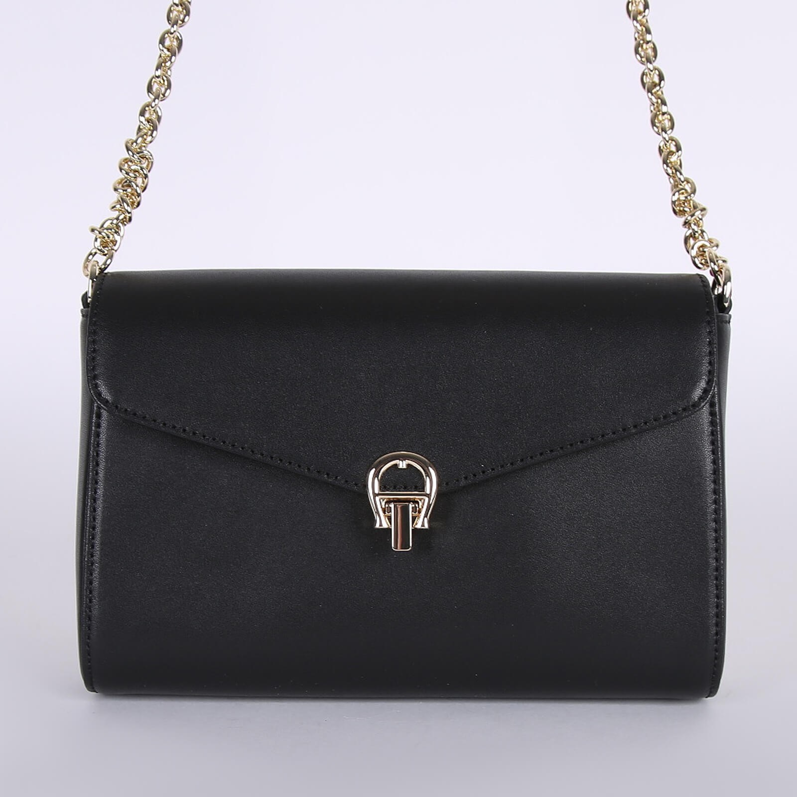 Aigner Victoria Leather Crossbody Bag Black www.luxurybags