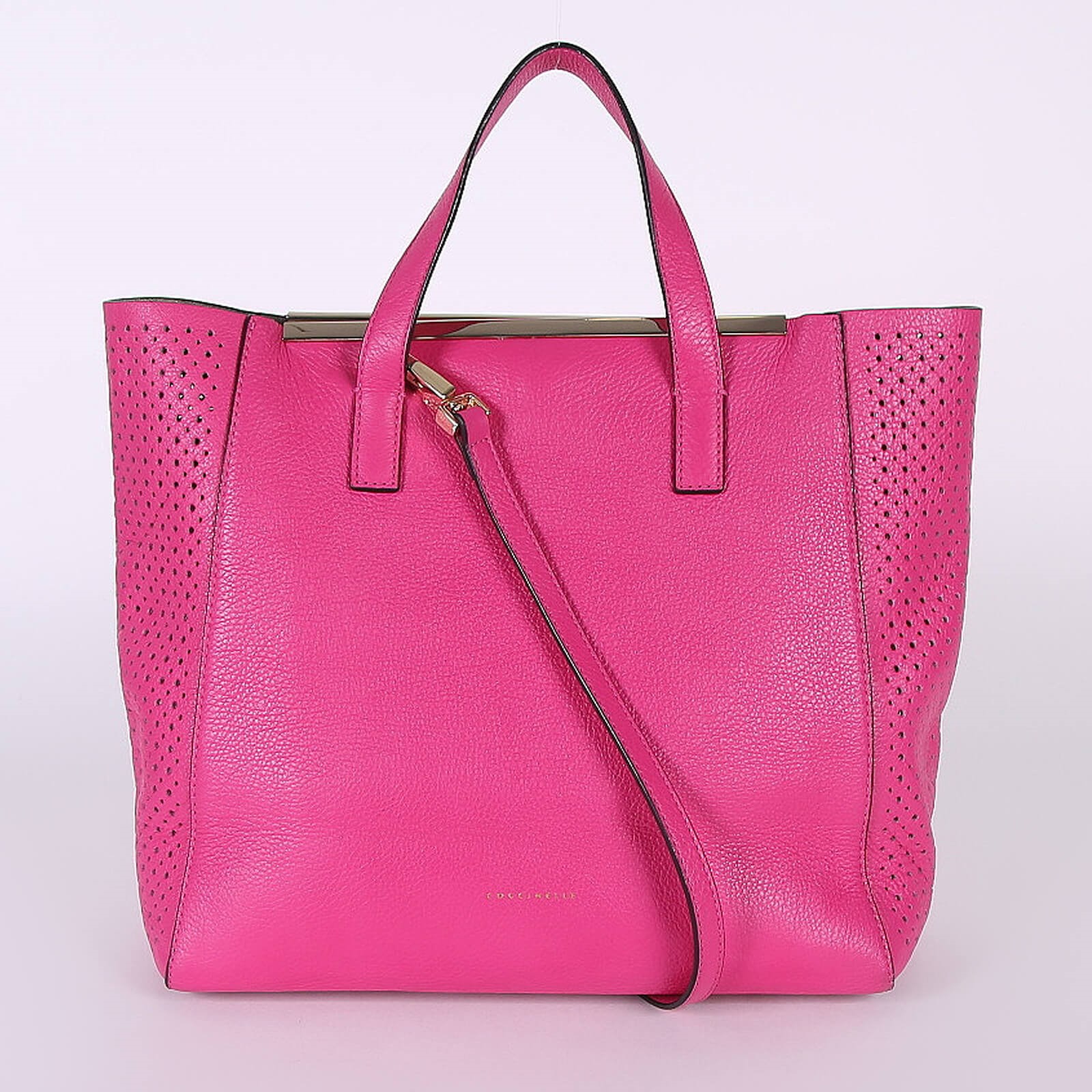 Fuchsia leather bag sale