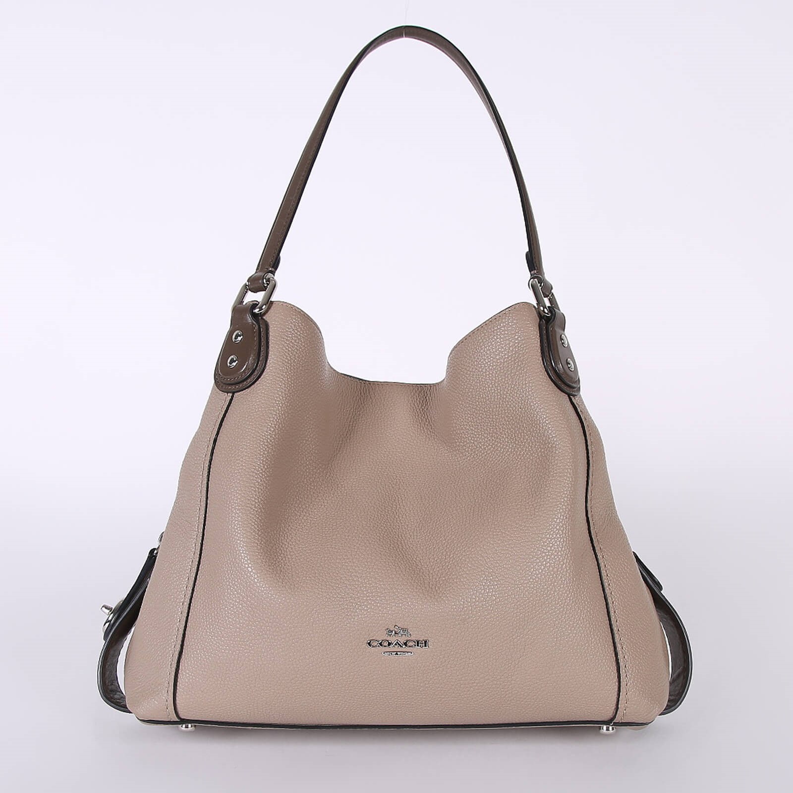 Coach Edie 31 Pebble Leather Shoulder Bag Light Brown www.luxurybags