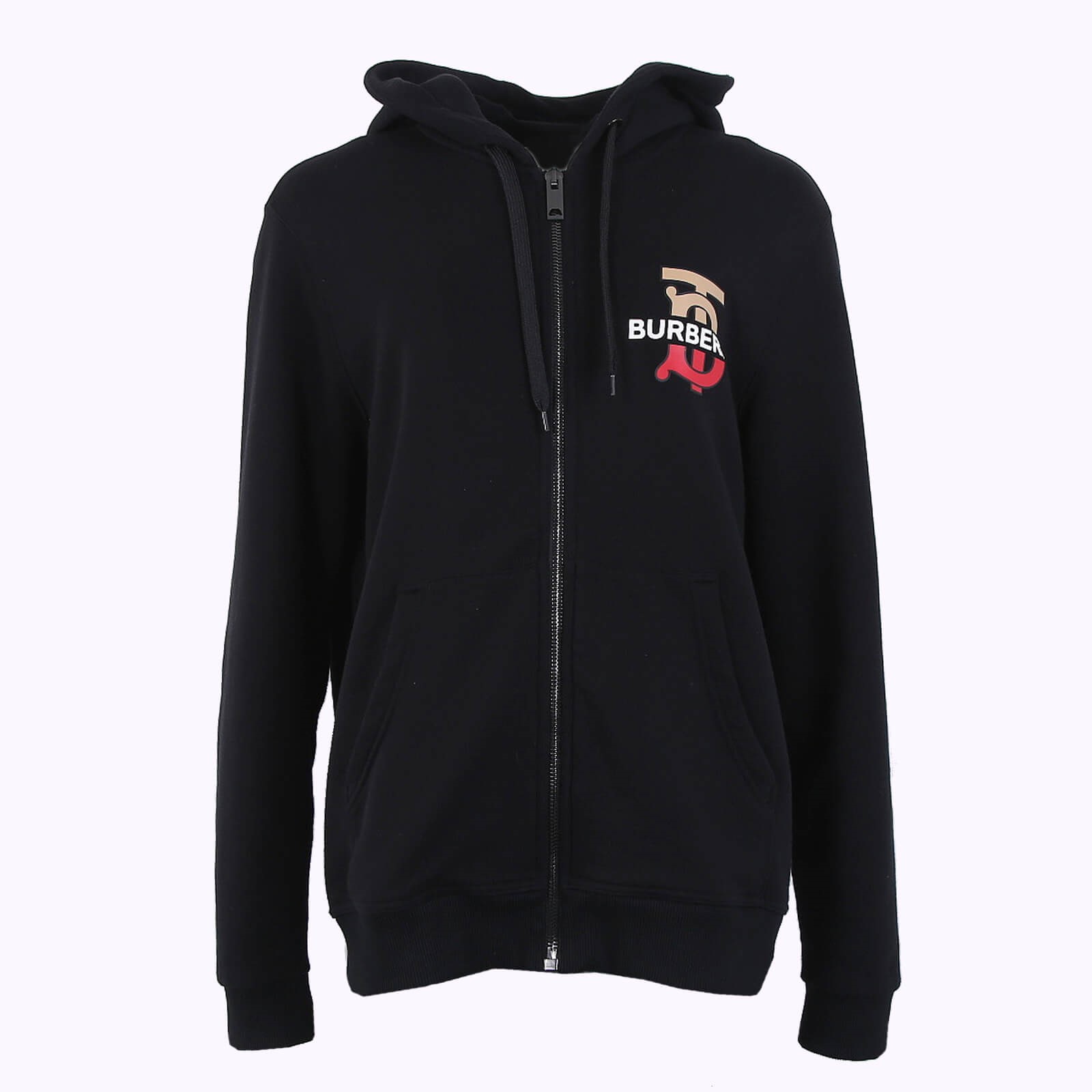 Black cotton zip up hoodie online