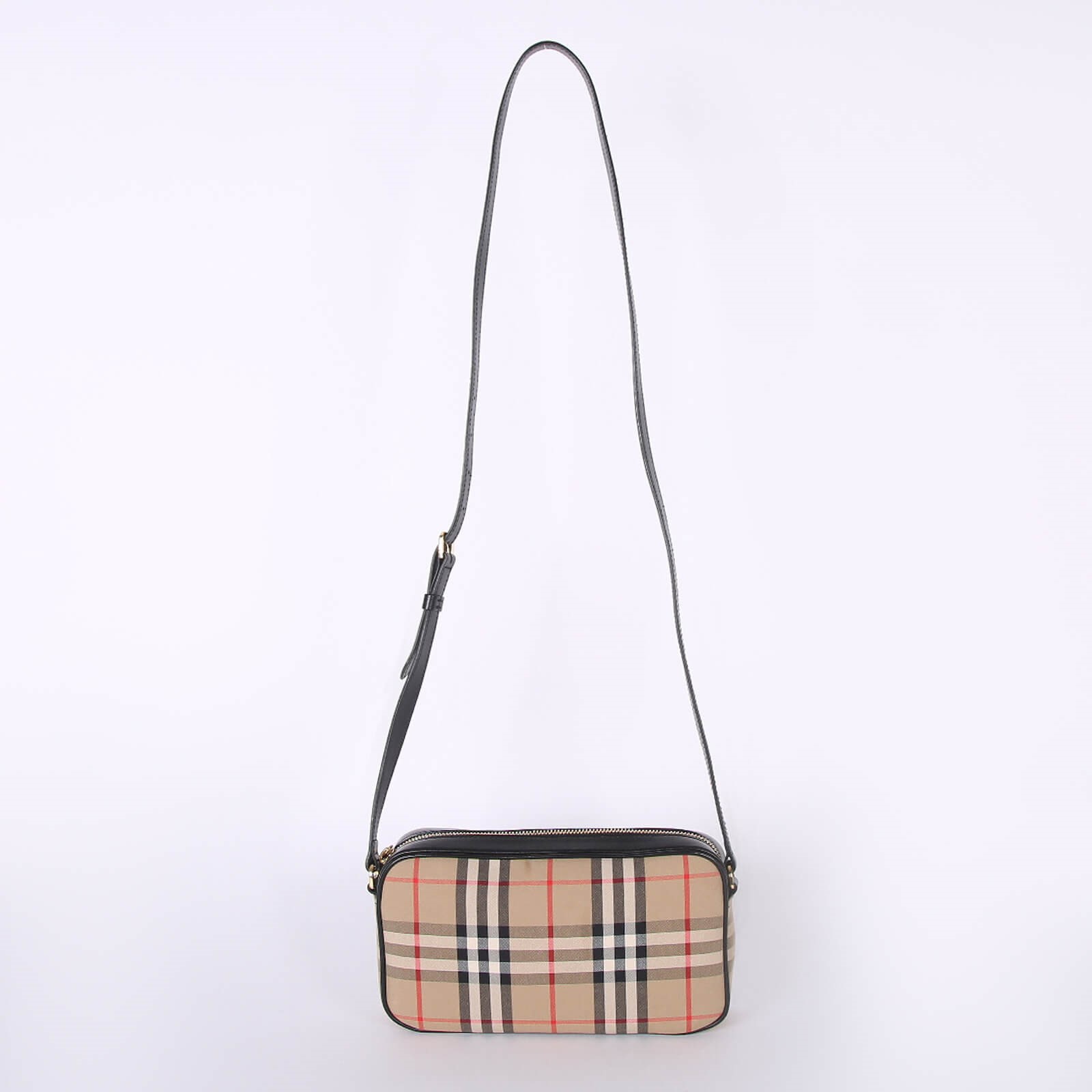 Burberry small vintage check and leather crossbody bag sale