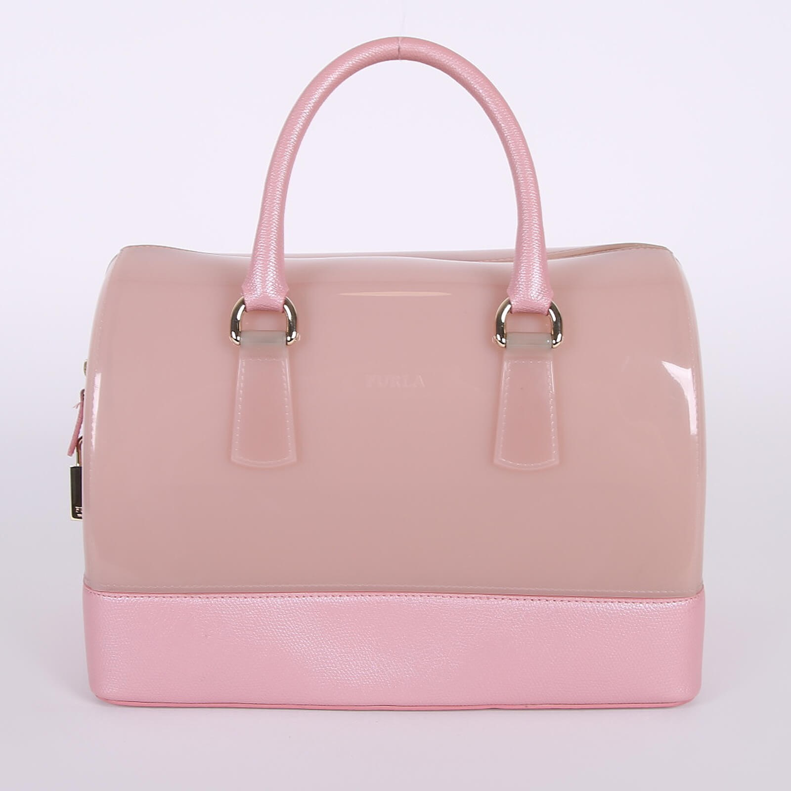 Furla Candy M Rubber Boston Bag Pink www.luxurybags